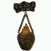 Antique End of Day Bakelite Perfume Scent Bottle Brooch Pin