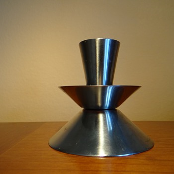 1960-1970'S STAINLESS STEEL CANDLESTICK  - DENMARK