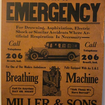 In Case of Emergency...1920's Advertisment - Advertising