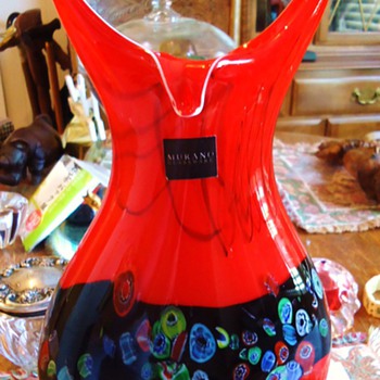 Murano Vase  My first, Hope it is not fake copy!  14" X 14" X4"