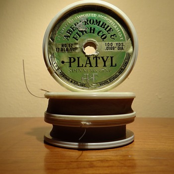 VINTAGE FISHING LINE SPOOL -ABERCROMBIE & FITCH CO. NEW YORK - Fishing