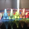 Saddled miniature elephants
