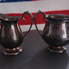 SUGAR AND CREAMER TIN OR SILVER