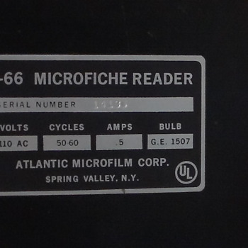 F-66 microfiche reader atlanic