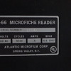 F-66 microfiche reader atlanic