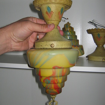  Gill Glass and Fixture Company of Philadelphia, USA art deco light globes with fixtures - Art Deco