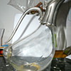 Glass and metal "duck" pitcher