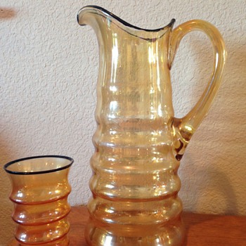 Bohemian serving sets - Art Glass