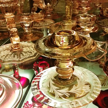 My 5 Year Vintage Glass Candlestick Collection - Updated - Glassware