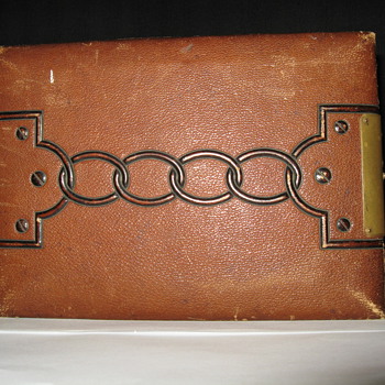 OLD LEATHER PHOTO ALBUM  - Photographs
