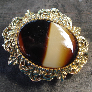  AGATE SCARF CLIP - Costume Jewelry