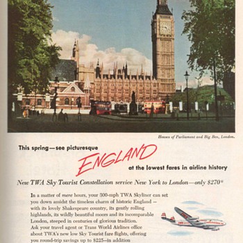 1952 - TWA Airlines Advertisement