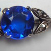 Art Deco brooch with Marcasites and Saphir