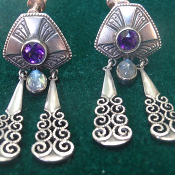 Jugendstil earrings probably by Christain Seybold - Art Nouveau