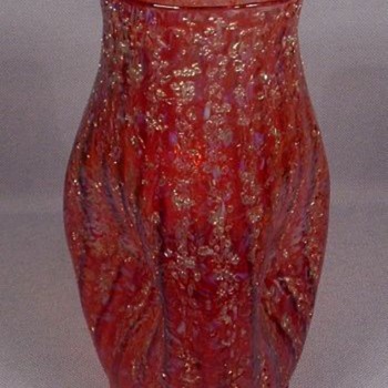 Red Dugan Art Glass Vase c. 1905