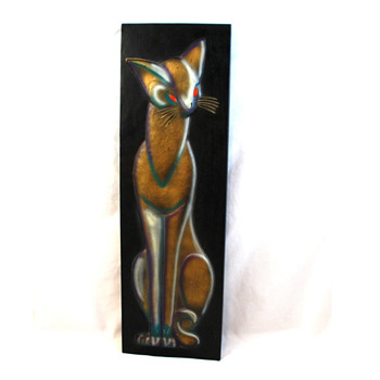 60s Siamese Cat Wall Art Arabesque by Burwood Mid Century ...