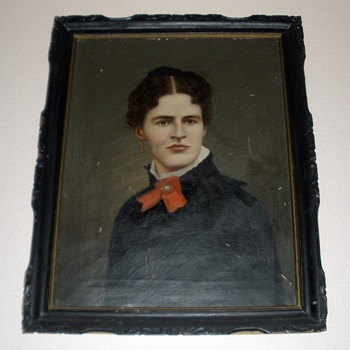"Mrs. Stern" 18?? Portrait of a woman by Itinerant Artist? - Visual Art