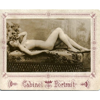 Early Boudoir Style Cabinet Portrait Card - Photographs