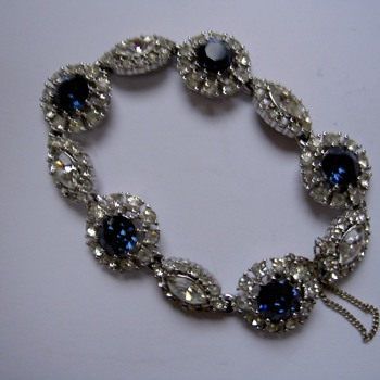 Vintage Ciner bracelet - diamante and sapphires - genuine?