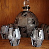art deco decanter and glasses