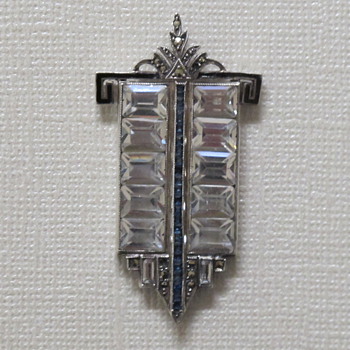 Art Deco Sterling Marcasite Pendant