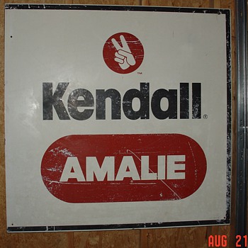 Kendall Amalie Tin Sign...Dated 1980