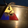 WW2 Trench Art ashtray, 4th AR Division