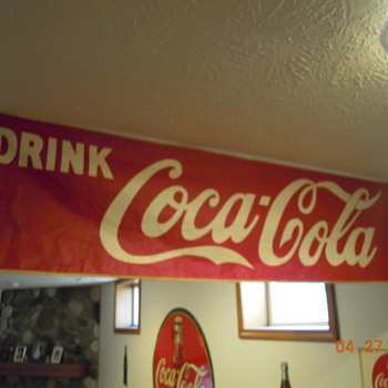 Coca-Cola Bottler's Banner, 2-sided, 60"x15"