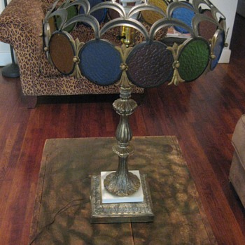 Unique Metal, Brass, Marble and Glass Lamp - Lamps