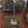 Unique Metal, Brass, Marble and Glass Lamp