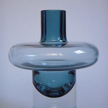 Scandinavian Art Glass Vase~Mid Century? Unsigned, Maker?