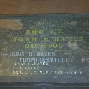 antique army trunk
