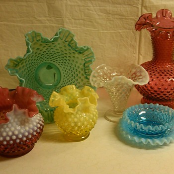 MORE FENTON HOBNAIL PIECES FROM MY COLLECTION