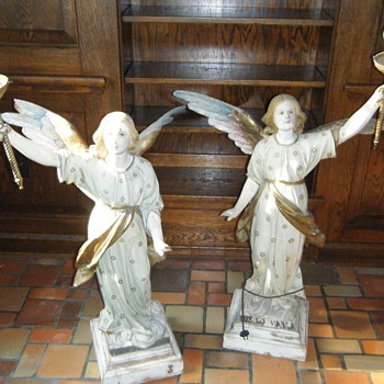 Wood Angel Statue Lamps - Lamps
