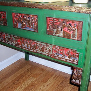 Asian Carved Wooden Table