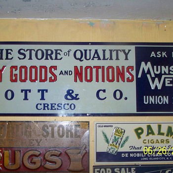 Mott & Co tin sign