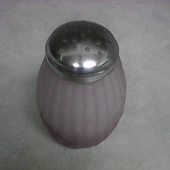 PINK CORN GLASS SUGAR CASTER