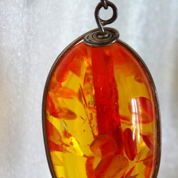 Blood Inclusion Apple Juice Amber Graduated Bead Chunky Bold Necklace Collar - Fine Jewelry