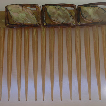 Art Nouveau honesty horn comb - Art Nouveau