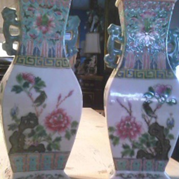 Pair of Antique Chinese Matching Vases