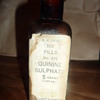 ANTIQUE  G.C. OVAL 100 PILLS QUININE SULPHATE 5 GRAINS