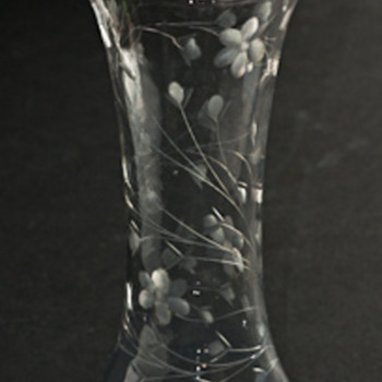 Unknown etched crystal vase