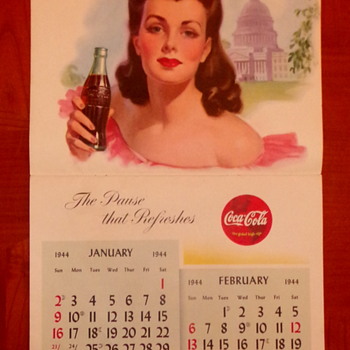 1944 Coca-Cola Calendar - Coca-Cola