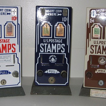 U.S. Postage Stamp Machine - Deco Porcleain - Office