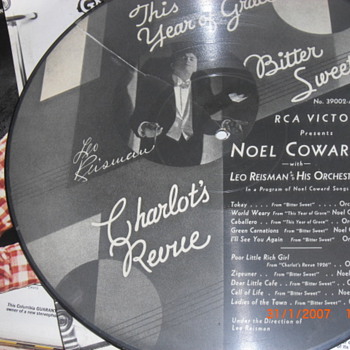 Noel Coward picture disk No. 39002-A - Records
