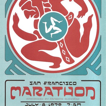 San Francisco Marathon card, David Singer, 1979 - Paper