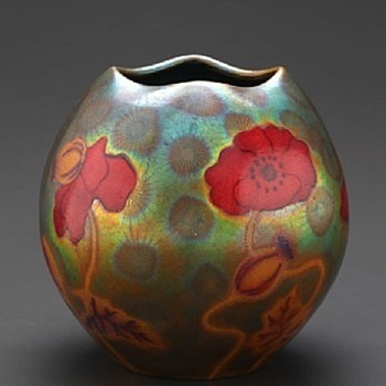 Poppy Vase by Zsolnay - Art Pottery