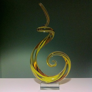 Murano Abstract Glass Art Centerpiece Sculpture - Art Glass