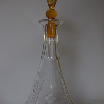 Stuart Crystal Decanter and Glasses 1930s - Art Deco