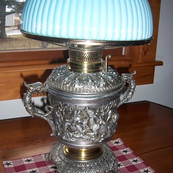 kerosene lamp with no id markings ~ anyone help with any info about it? - Lamps